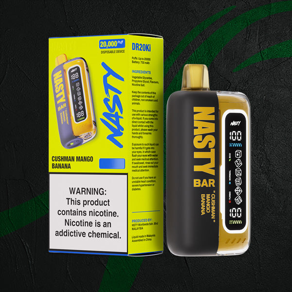 Disposable Device Nasty Juice CO Nasty Bar - 20000 Puff Disposable Device Cushman Mango Banana / 50mg